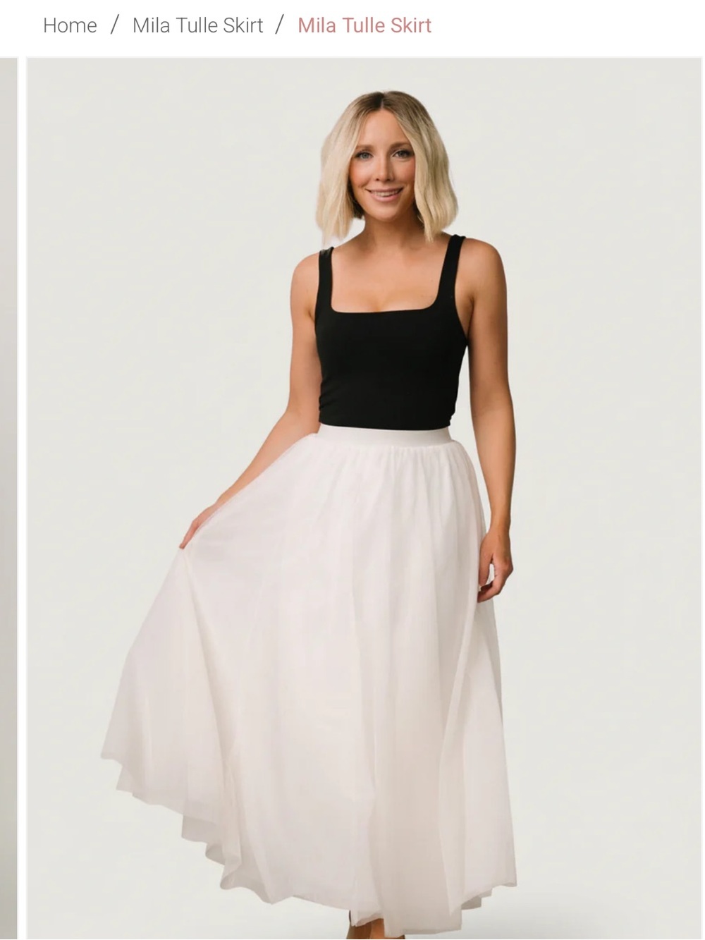 Baltic Born White Maxi Tulle Skirt